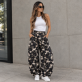 Camouflage pants styled with a white top