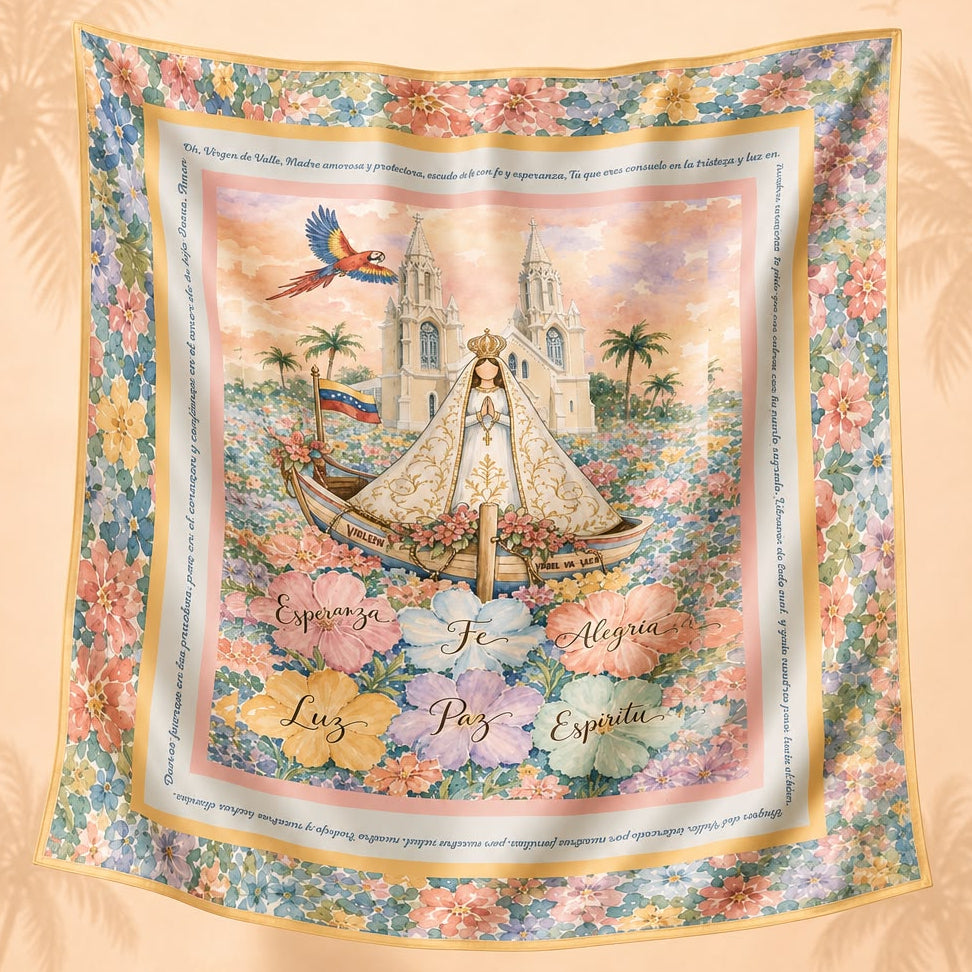 Pañuelo Virgen del Valle – Colección Raíces de Mi Tierra