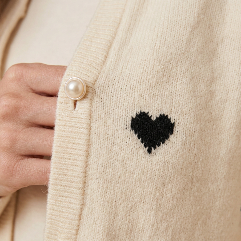 Sweet Hearts – Cárdigan de Mujer con Corazones