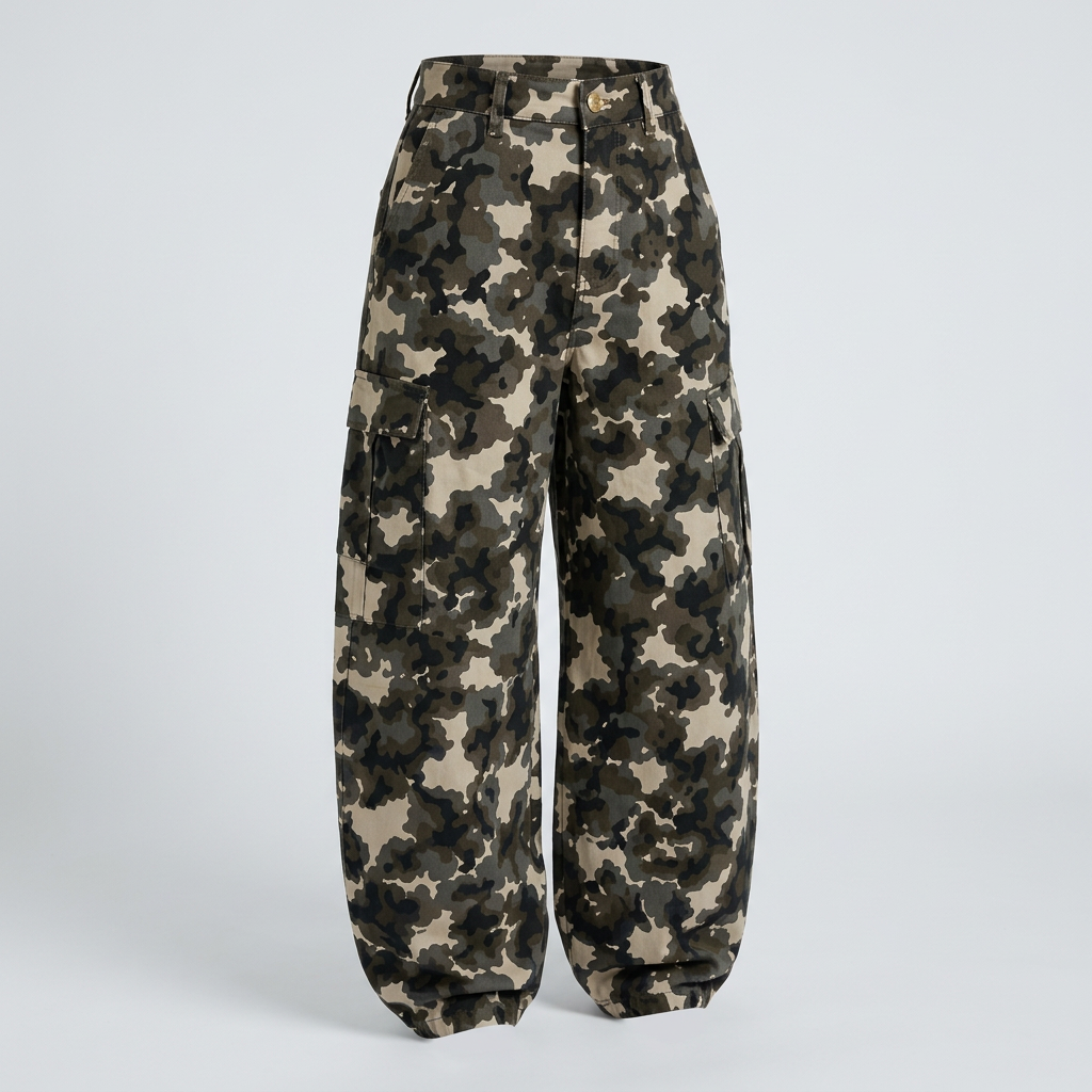 Pantalón camuflado con maniquí invisible