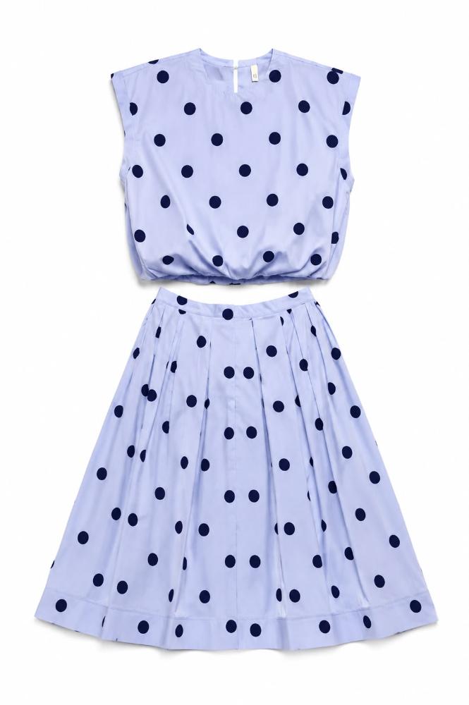 Polka dots blue set 