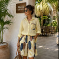Polka dot linen set