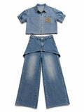Fashion skirt set denim